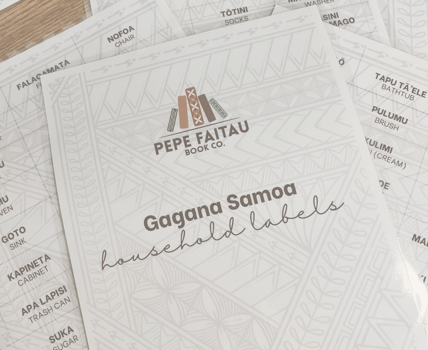 BOTH Digital and Physical Copies - Gagana Samoa Household Labels