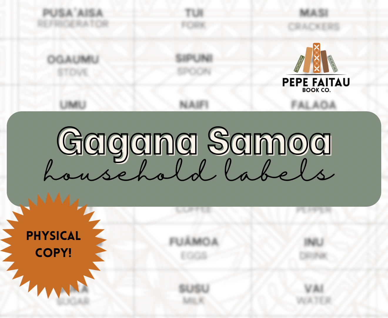 Physical Copy - Gagana Samoa Household Labels